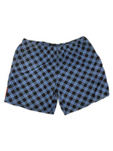 Prada side logo black and blue swim shorts